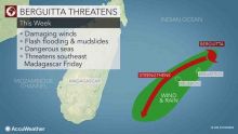 Météo : les stations météorologiques étrangères commentent le cyclone Berguitta