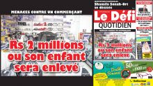 Voici la Une du Defi Quotidien de ce jeudi 31 mai 2018   