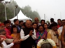 Ganga Talao : le président indien participe à des prières
