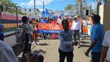 Nomination Day : arrivée des candidats de l’Alliance Lepep au n°4 (Port-Louis Nord/Montagne-longue)