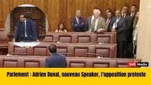 Parlement : Adrien Duval, nouveau Speaker, l'opposition proteste
