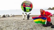 Indépendance : notre quadricolore flotte dans l'Atlantique sud aux côtés des pingouins 