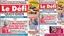 Voici la une du Défi Quotidien de ce Mardi 01 Août 2023