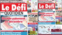 Voici la une du Défi Quotidien de ce Jeudi 07 Décembre 2023