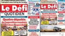 Voici la une du Défi Quotidien de ce Mercredi 22 Mai 2024