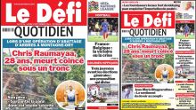 Voici la une du Défi Quotidien de ce Lundi 09 Septembre 2024