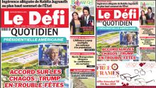 Voici la une du Défi Quotidien de ce Jeudi 07 Novembre 2024