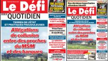 Voici la une du Défi Quotidien de ce Vendredi 10 Janvier 2025