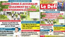 Voici la Une du Défi Quotidien de ce vendredi 21 mai 2021