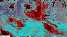 La forte tempête Calvinia à 65 km de Blue-Bay : l'alerte 3 maintenue