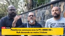 Plateforme commune avec le PTr-MMM-ND : ReA demande au moins 3 tickets