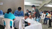Campagne de vaccination anti-Covid-19 à Bambous : des employés de banque reçoivent leur première dose