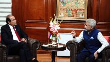  Delhi : Steven Obeegadoo rencontre le ministre indien des Affaires étrangères