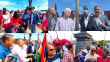 [En images] Célébration du 55e anniversaire de l’Indépendance de Maurice : rassemblement du PTr, du MMM et du PMSD au Port-Louis Waterfront