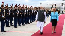 Le Premier ministre indien accueilli en France par la cheffe du gouvernement