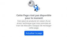 De nombreuses pages Facebook inaccessibles