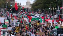 [En images] Manifestation dans les villes américaines de Washington et de San Francisco pour un cessez-le-feu à Gaza