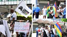 [En images] Port-Louis: manifestation des membres de Linion Pep Morisien