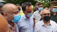 Après les inondations de samedi : les ministres Husnoo, Hurreeram et le PPS Rawoo effectuent une visite des lieux à Souillac