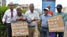 [En images] Manifestation du Mouvement Rann Nou Later devant les Casernes Centrales