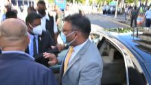 Private Prosecution : le ministre Sawmynaden est arrivé au tribunal de Port-Louis