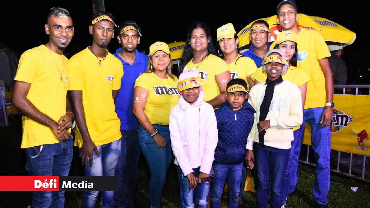 Les hôtes de M&M’s ont fait le bonheur des enfants. Puma Night Run Moka 2019