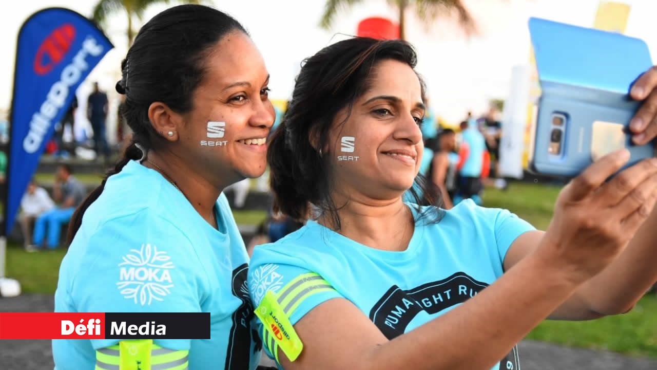 Les incontournables selfies. Puma Night Run Moka 2019