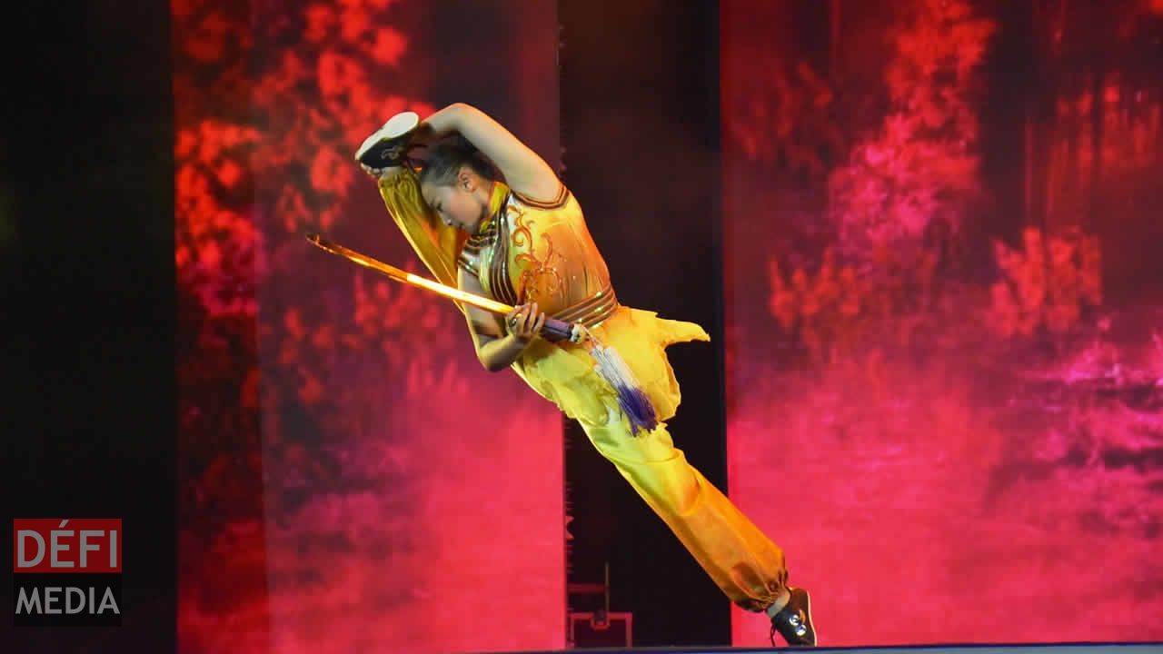 Des diverses techniques  d’arts martiaux sont présentées au public. Kung Fu