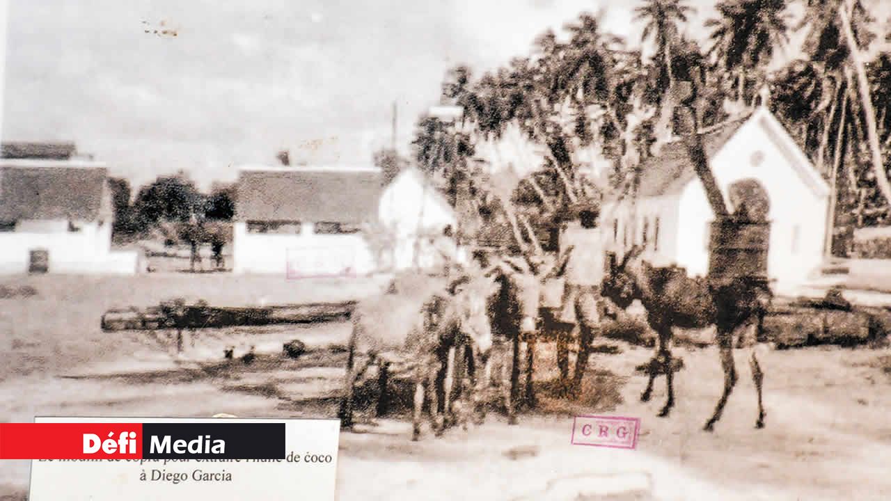 Le moulin de copra pour extraire l’huile de coco à Diego Gargia.