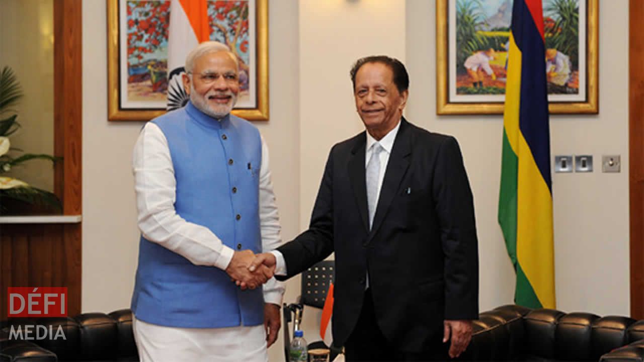  Narendra Modi et Sir Anerood Jugnauth.