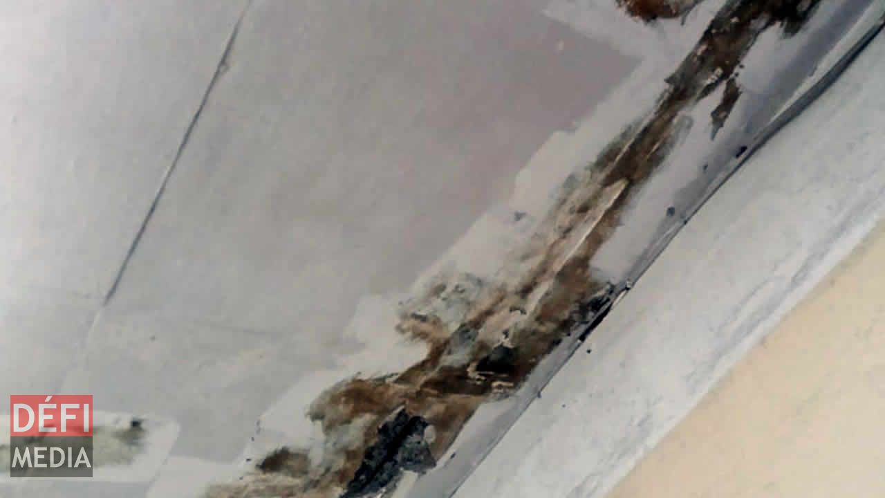 Des moisissures au plafond. Sapeurs-pompiers