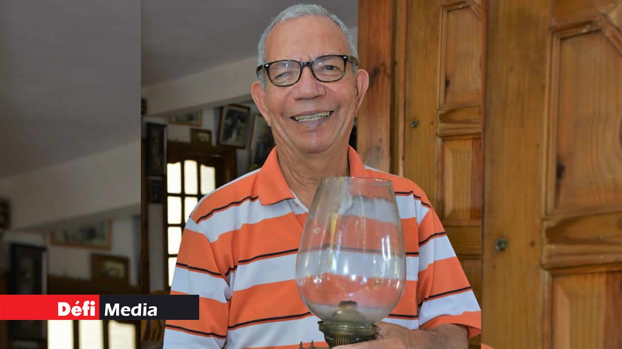 La lampe à quinquet qui fonctionnait avec du pétrole.