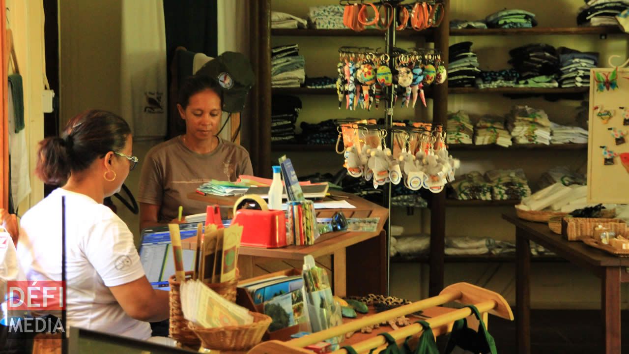 Boutique de souvenirs sur l’Île aux Aigrettes.