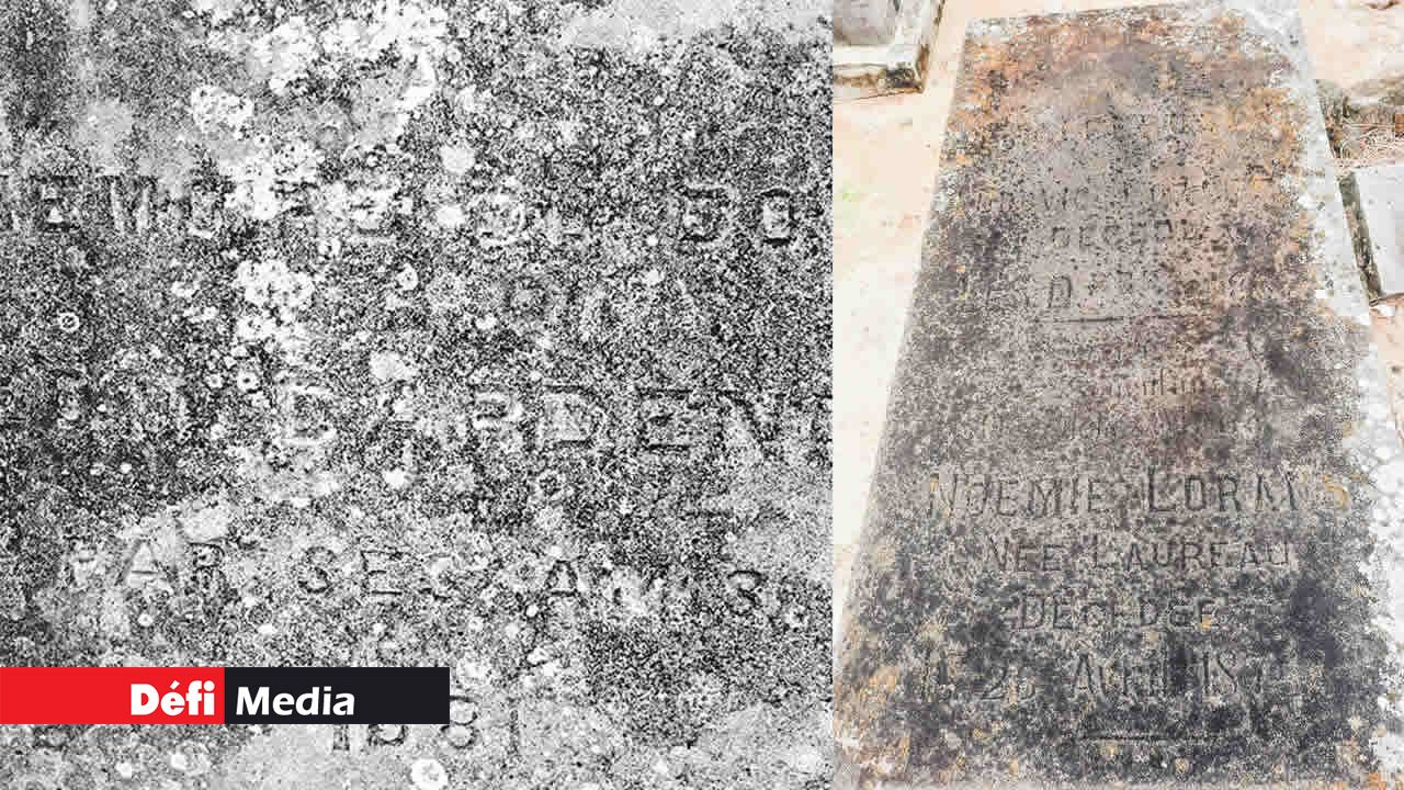 Les épitaphes les plus anciennes, usées par le sel et le vent, sont des témoignages de l’histoire mauricienne.