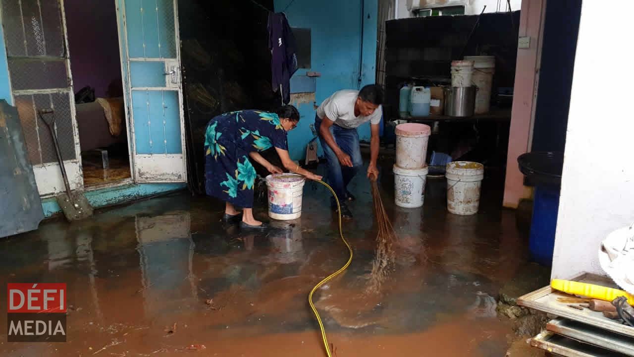 La maison de la famille Prayag de Fond-du-Sac a été affectée  par les grosses pluies. inondation