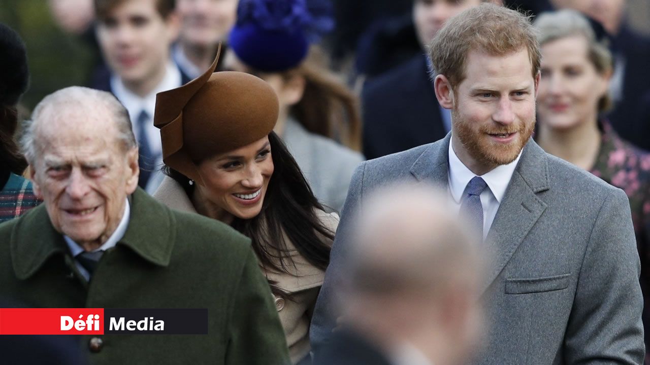 Le prince Philip, duc d'Édimbourg, Meghan Markle et le prince britannique Harry