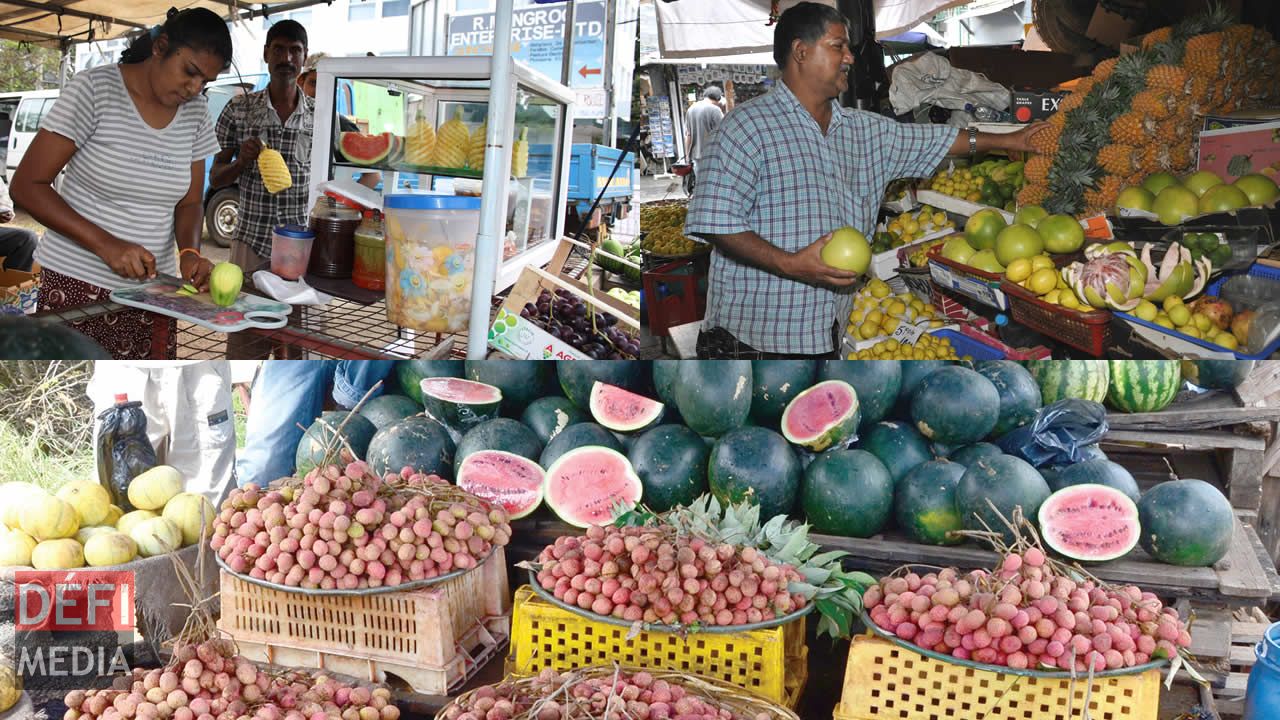 Letchis, mangues, ananas, melons d’eau...