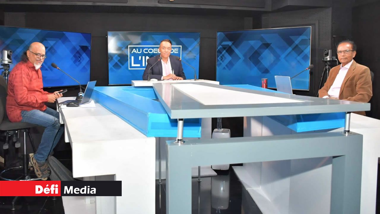 Jean Luc Emile a reçu Ashok Subron et Milan Meetarbhan notamment  sur le plateau d’Au Coeur de l’Info hier.