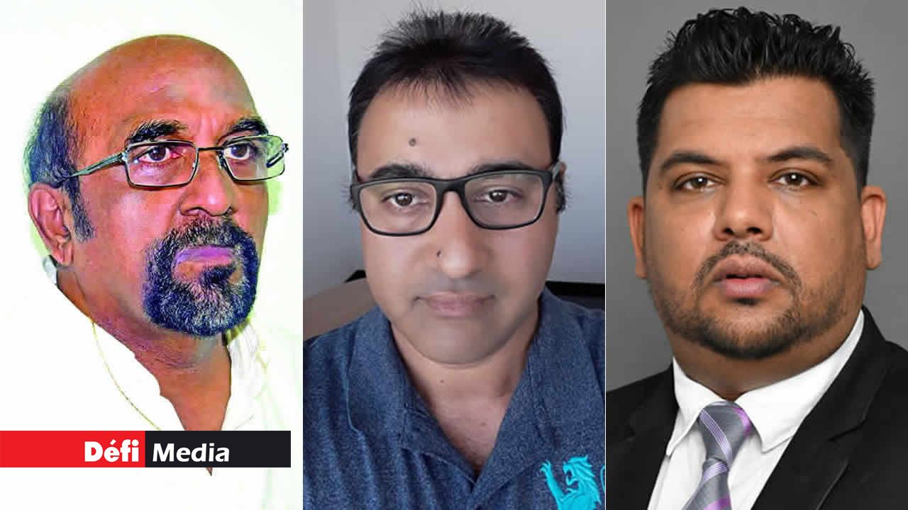 Dr Tulsidas Naraidoo, Vineet Jugessur et Sanjay Matadeen