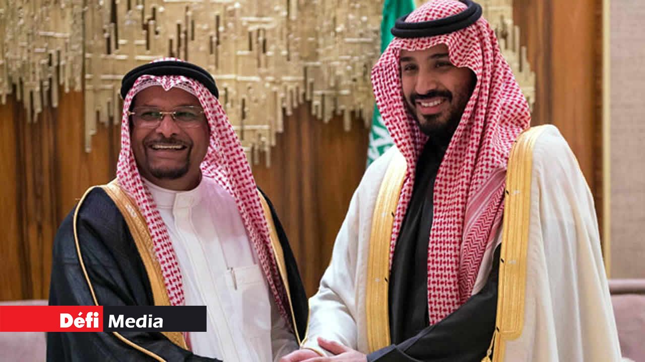 Showkutally Soodhun et le prince héritier saoudien Mohammed bin Salman.