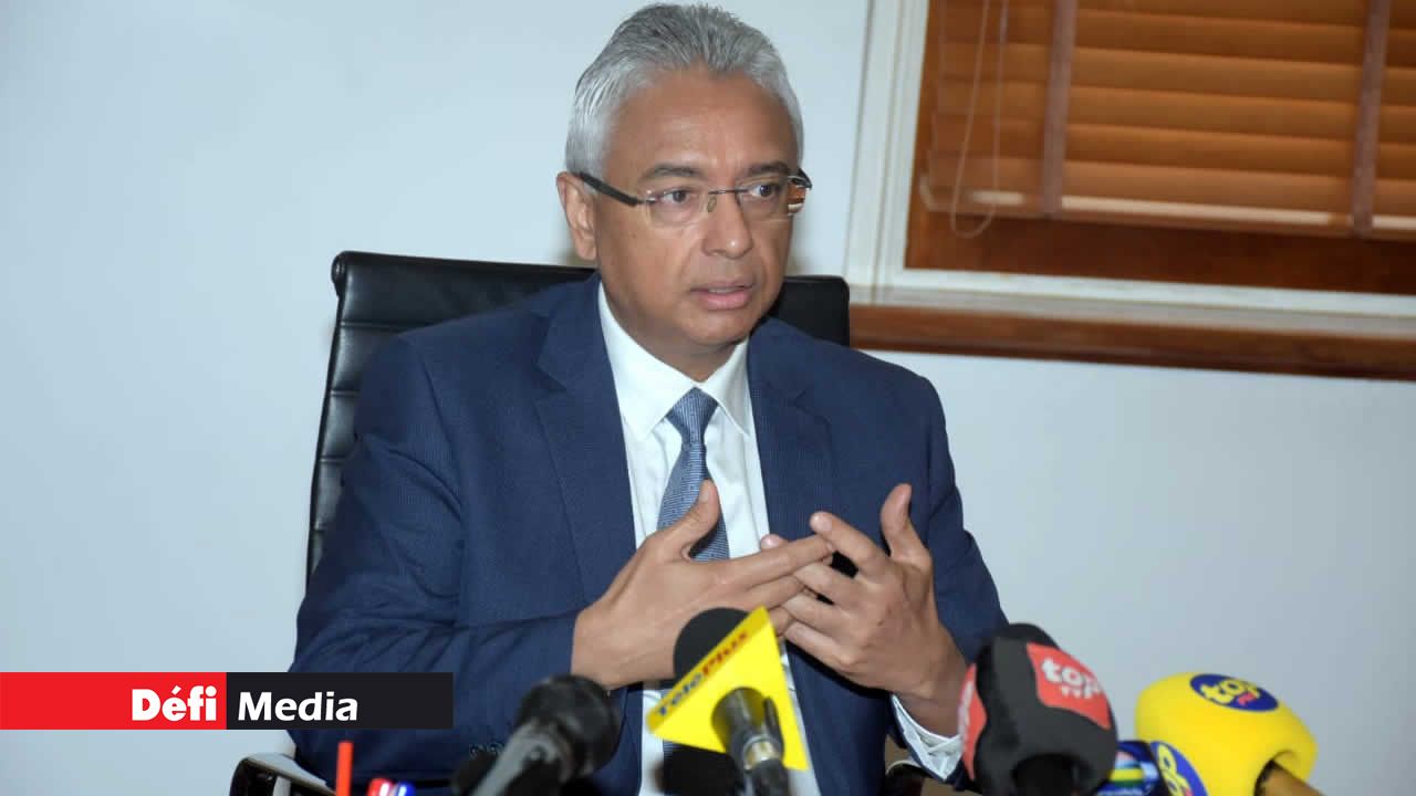 Le PM, Pravind Jugnauth.