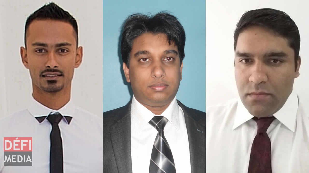 Faizal Sheik Chan, Pratish Sungum et Deelvesh Bunjun.