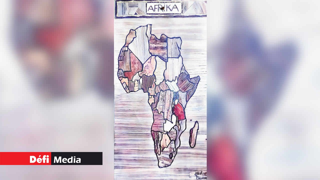La carte d’Afrique exposée au centre Nelson Mandela.