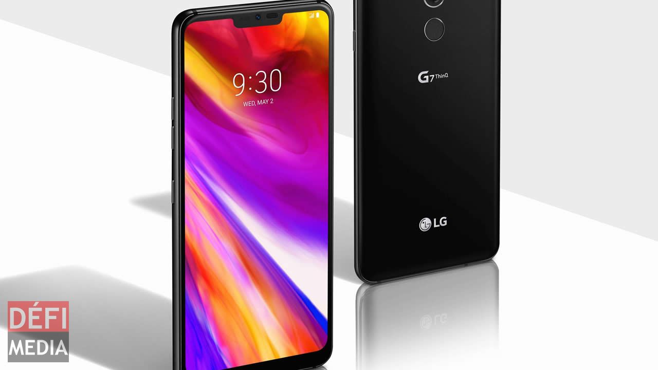 Un smartphone LG doté d'un logiciel intelligence artificielle.