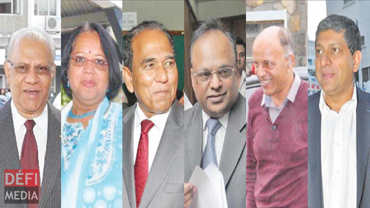 Navin Ramgoolam, Kalindee Bhanji, Anil Bachoo, R. Soomarooah, Reshad Hosany et Veekram Bhunjun