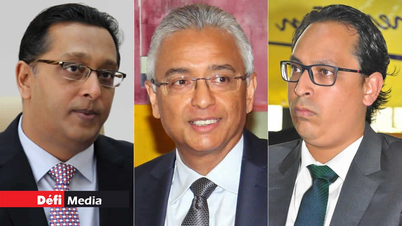 Roshi Bhadain, Pravind Jugnauth et Akilesh Deerpalsing