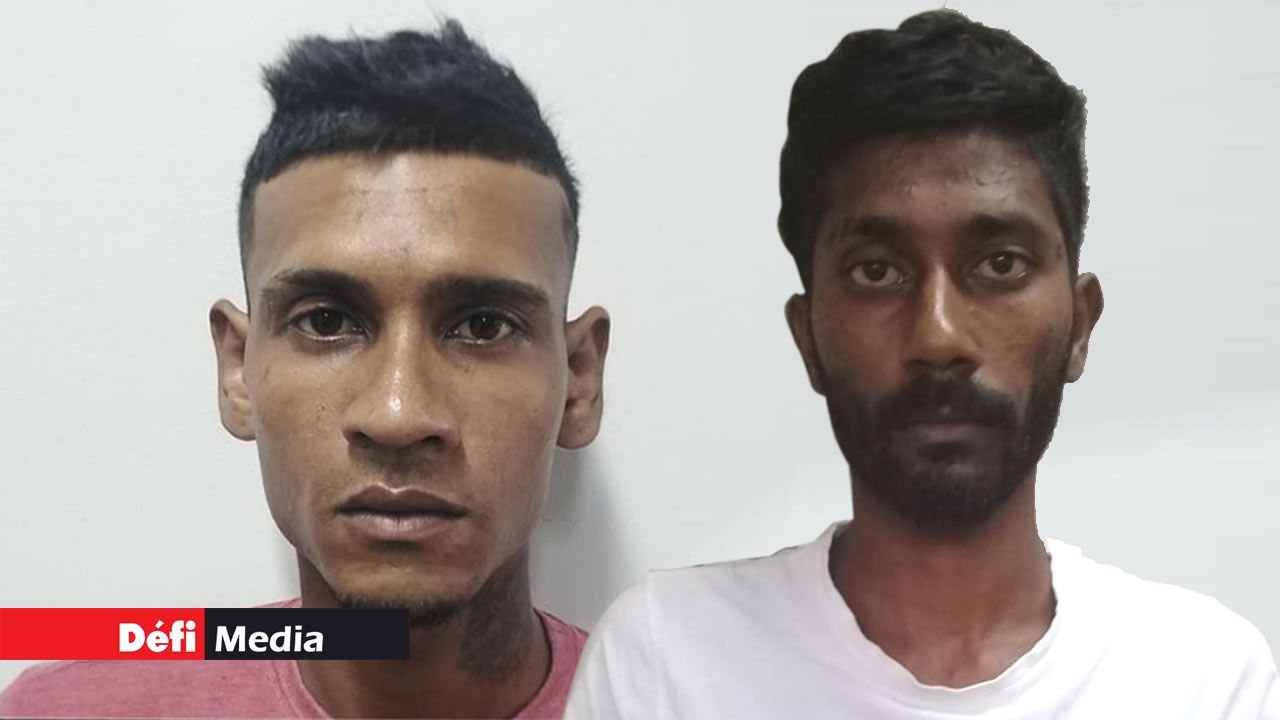 Les suspects Ram Jhottee et Veeren Thamby.