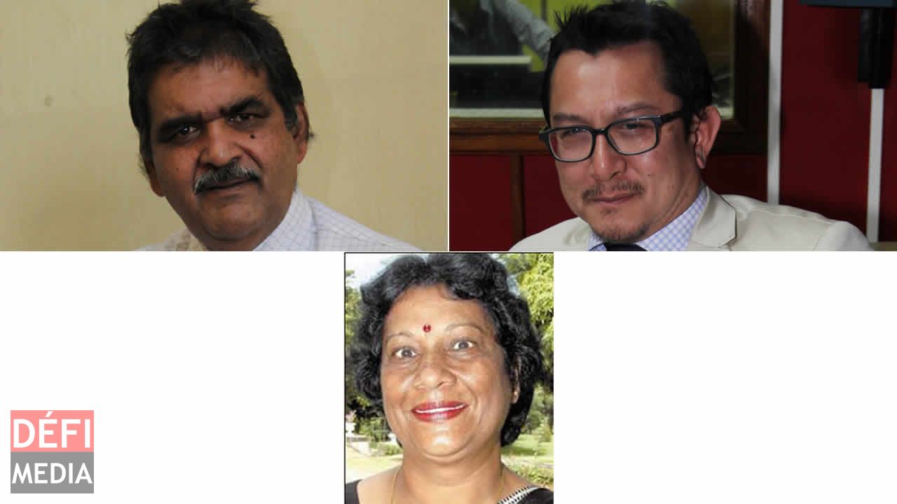 Phalraj Servansingh, Dick Ng Sui Wah et Deviyanee Bissoondoyal