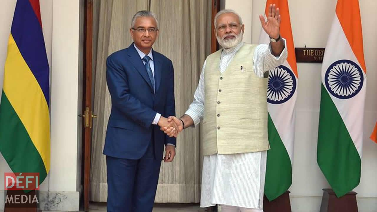 Pravind Jugnauth en Inde