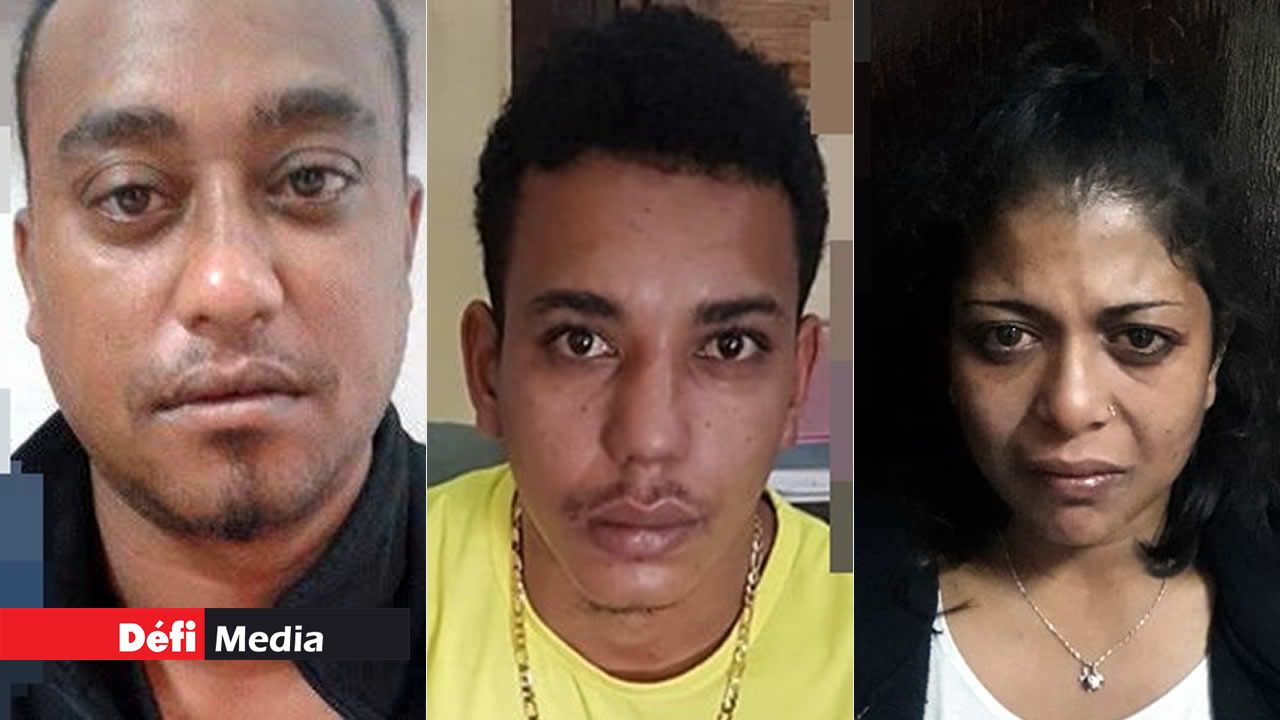 Axel Désiré Janvier, Cedric Marley Pointe et Zahreen Balkissoon.